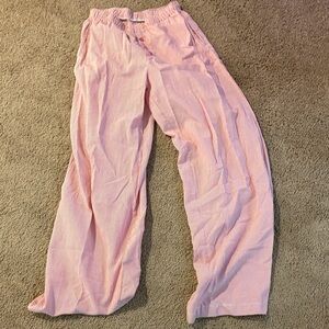 Pacsun Pink and White Striped Wide Leg Pants